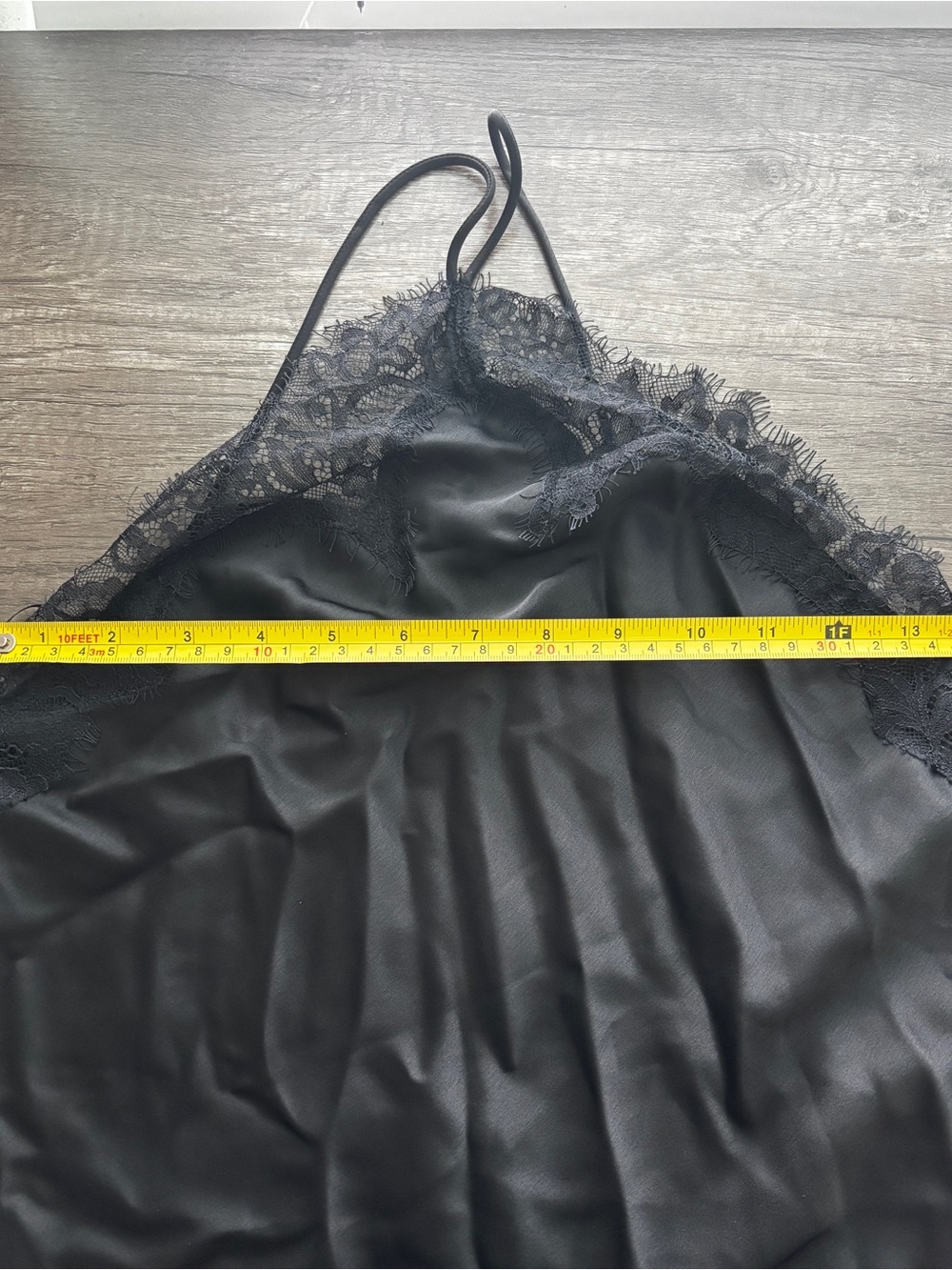 Zara New Women Halter Asymmetric Satin Lace Dress in black - Picture 4 of 4